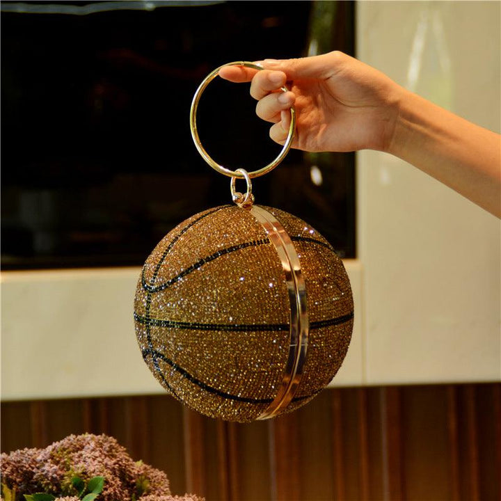 Ladies Rhinestone Ball Diagonal Bag - MRSLM