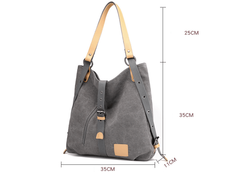 women's large canvas shoulder bag, view 5 - MRSLM