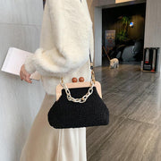 fluffy plush shoulder bag for women, view 3 - MRSLM