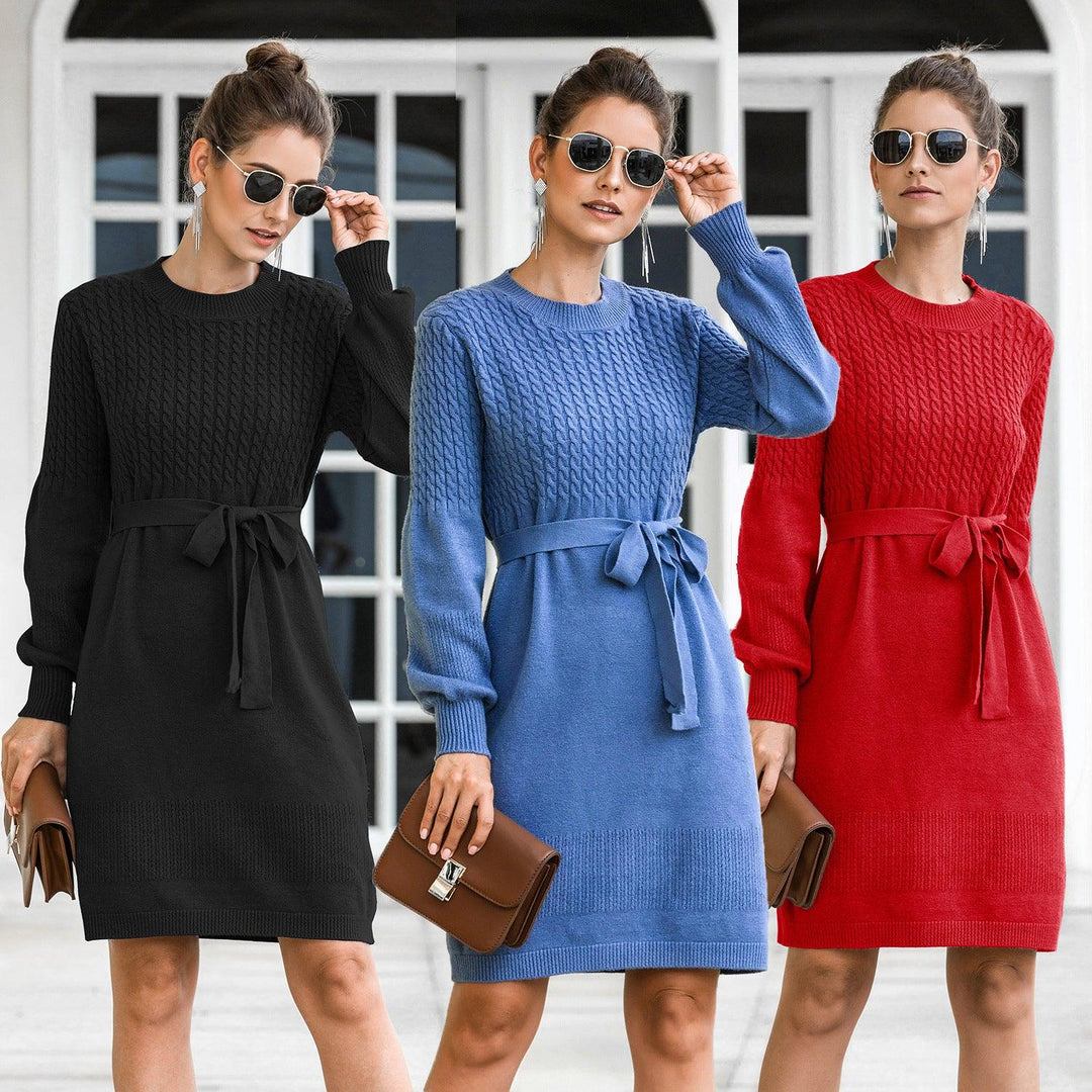 Hedging twist lantern sleeve dress - MRSLM