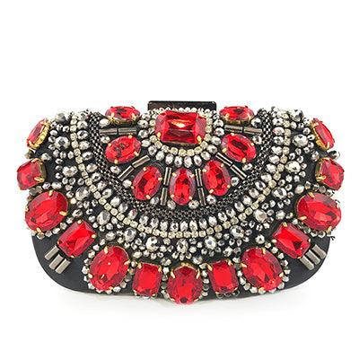 Diamond-studded evening bag, view 3 - MRSLM