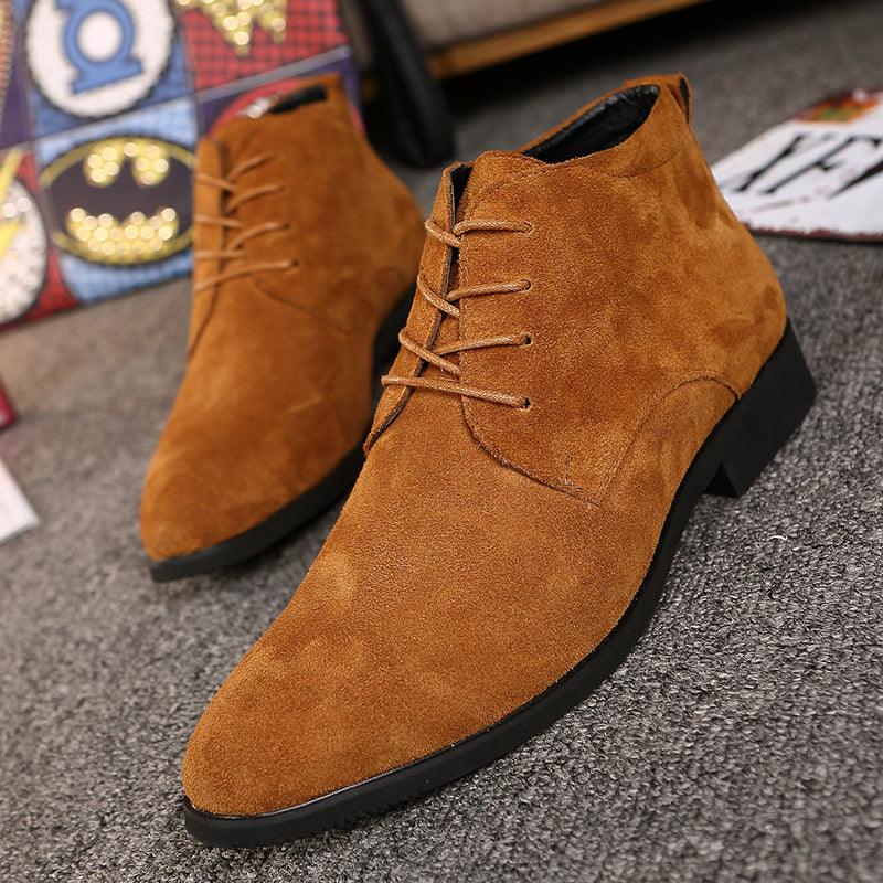 Men's Mid-top Lace-up Pointed Casual Shoes - MRSLM