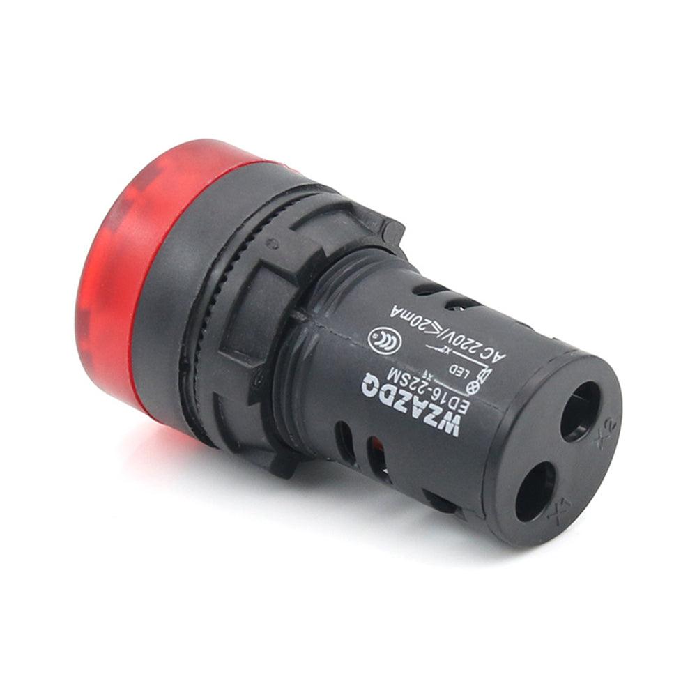 10Pcs ED16-22SM Intermittent Sound Flash Sound Light Buzzer Alarm System 22mm 12V 24V 220V - MRSLM