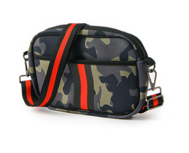 neoprene camouflage crossbody bag, view 3 - MRSLM