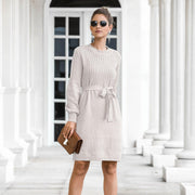 twist lantern sleeve dress, view 3 - MRSLM