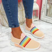 Women's netted rainbow sole sneakers, view 2 - MRSLM