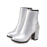 Women's sequined high heel ankle boots, view 3 - MRSLM