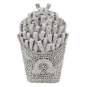 French fries rhinestone evening bag, view 4 - MRSLM