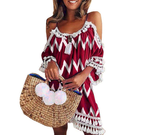 Bohemian print jumpsuit skirt, view 2 - MRSLM