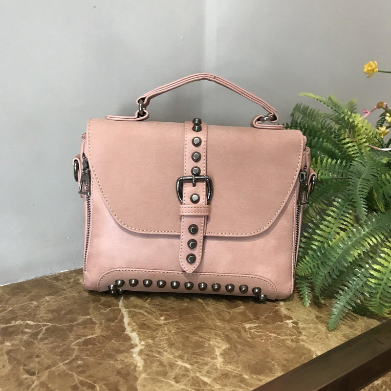 studded women's messenger bag, view 10 - MRSLM