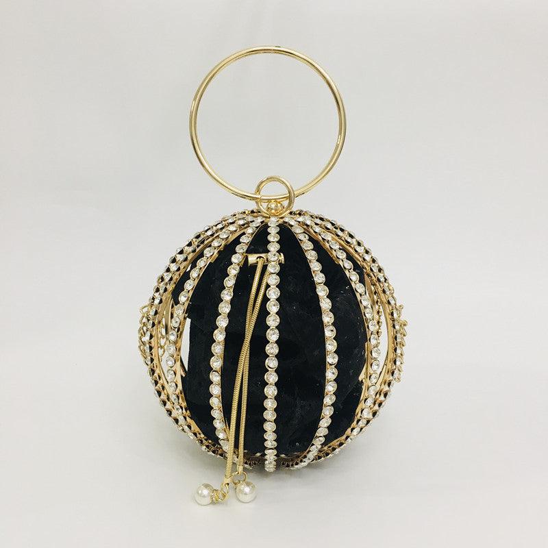 Hollow diamond ball bag dinner bag bird cage bun mother bag handbag - MRSLM