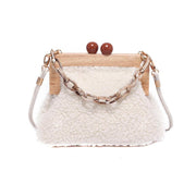 fluffy plush shoulder bag for women, view 6 - MRSLM