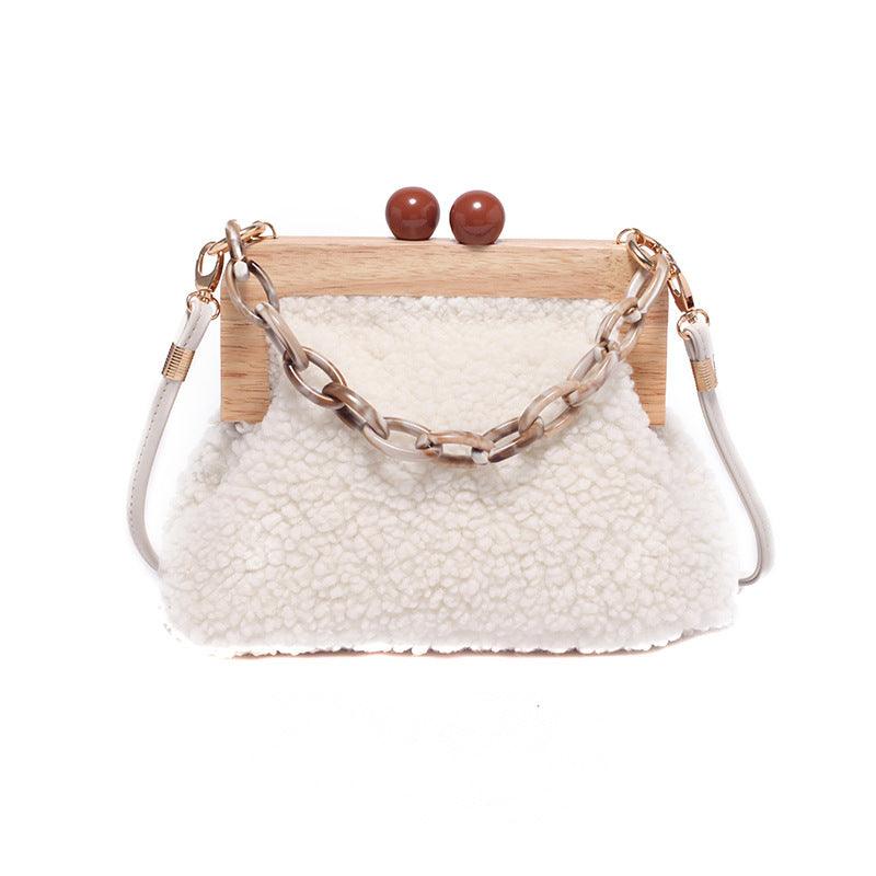 fluffy plush shoulder bag for women, view 6 - MRSLM