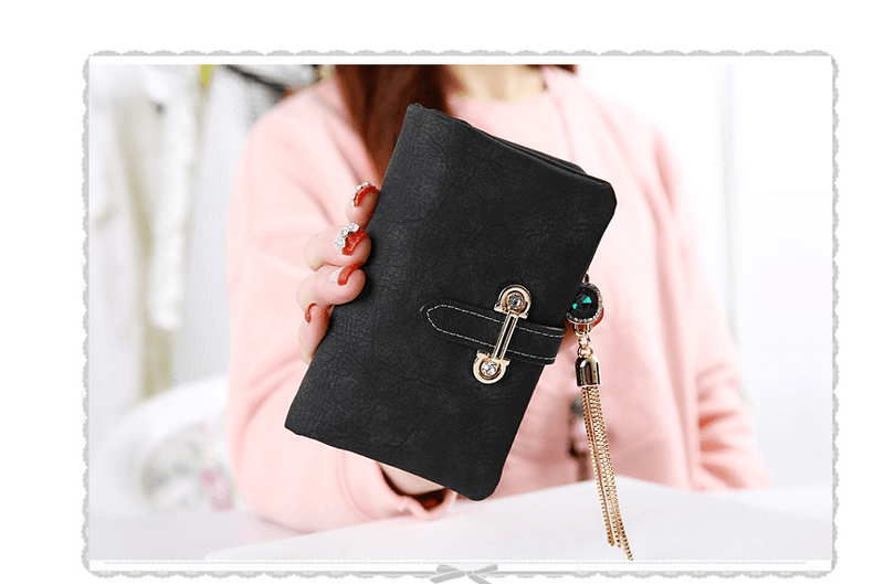 ladies multi-function wallet with tassel, view 21 - MRSLM