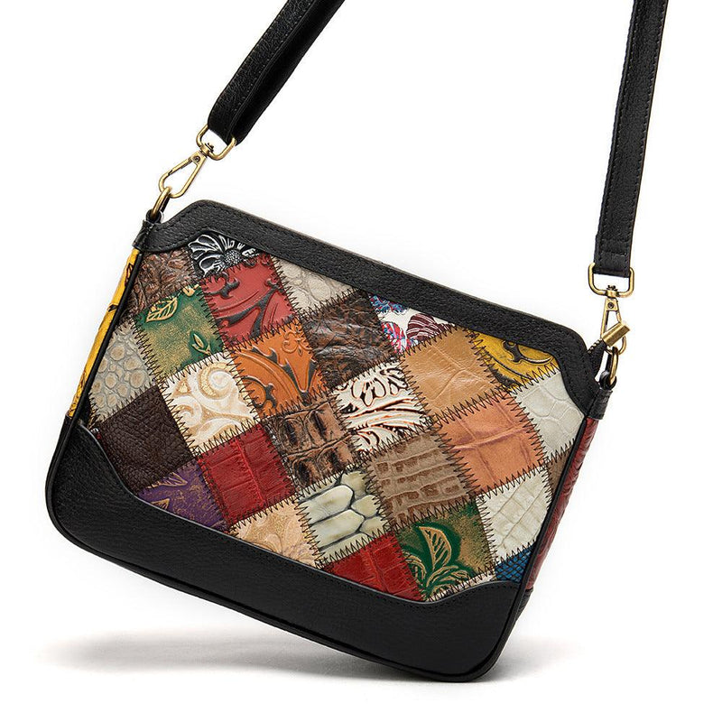 vintage embossed shoulder bag, view 2 - MRSLM