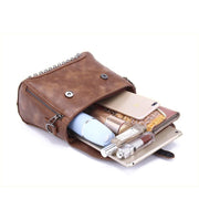 studded women's messenger bag, view 3 - MRSLM