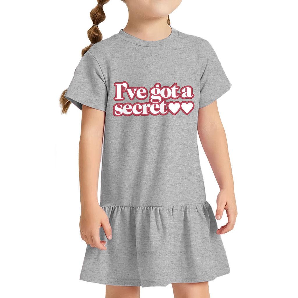 Cute Design Toddler Rib Dress - Heart Print Girls' Dress - Illustration Toddler Dress - MRSLM