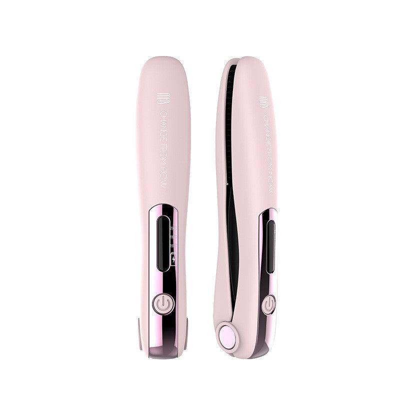 Cordless Hair Straightener for Travel Straightening and Curling (Pink) - MRSLM