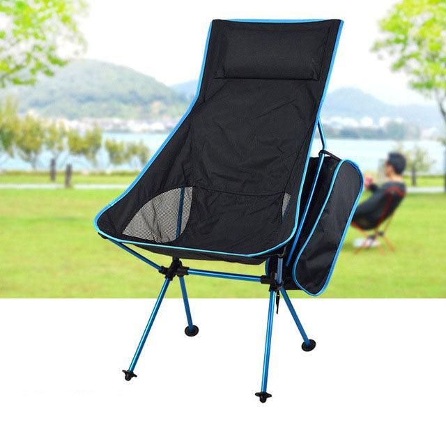 Portable Collapsible Moon Chair Fishing Camping BBQ Stool Folding Extended Hiking Seat Garden Ultralight Portable Indoor Outdoor Chair - MRSLM
