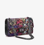 graffiti alphabet rhombus chain bag, view 4 - MRSLM