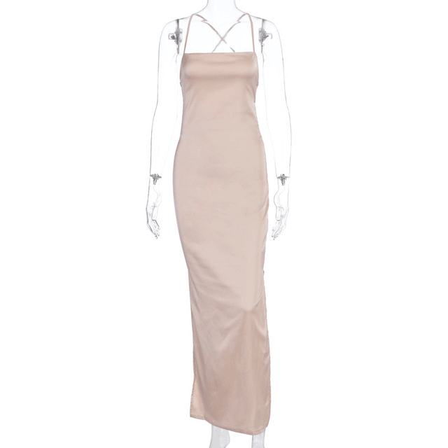 long dress with straps, view 2 - MRSLM