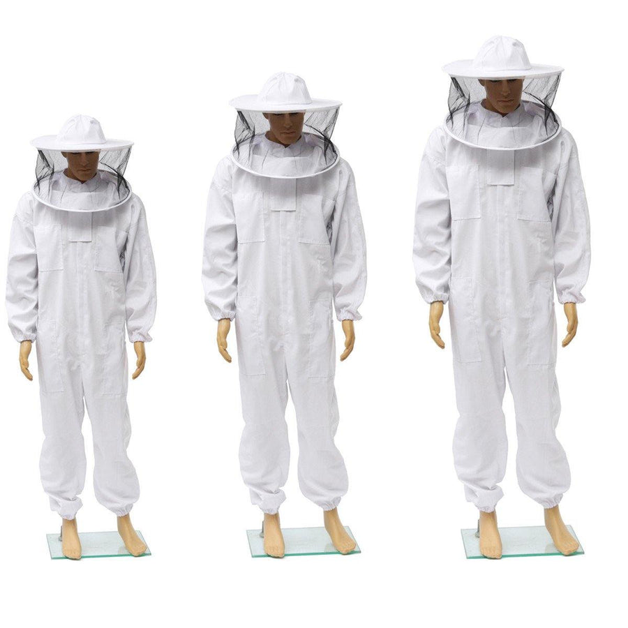 Beekeepers Bee Keeping Cotton Full Protector Suit With Veil Hat Hood Bee Suit XL XXL XXL - MRSLM