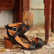 chunky high heel studded sandals - MRSLM