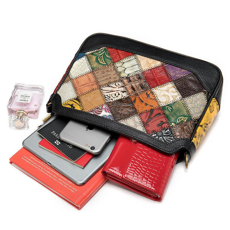 vintage embossed shoulder bag, view 5 - MRSLM