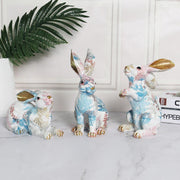 painted jade rabbit resin ornament - MRSLM