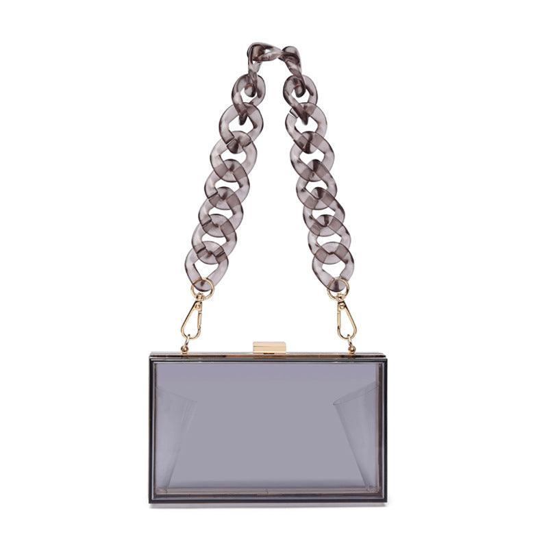 Acrylic Transparent One-shoulder Messenger Mini Square Bag - MRSLM