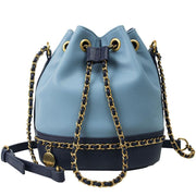 woven chain bucket handbag, view 3 - MRSLM