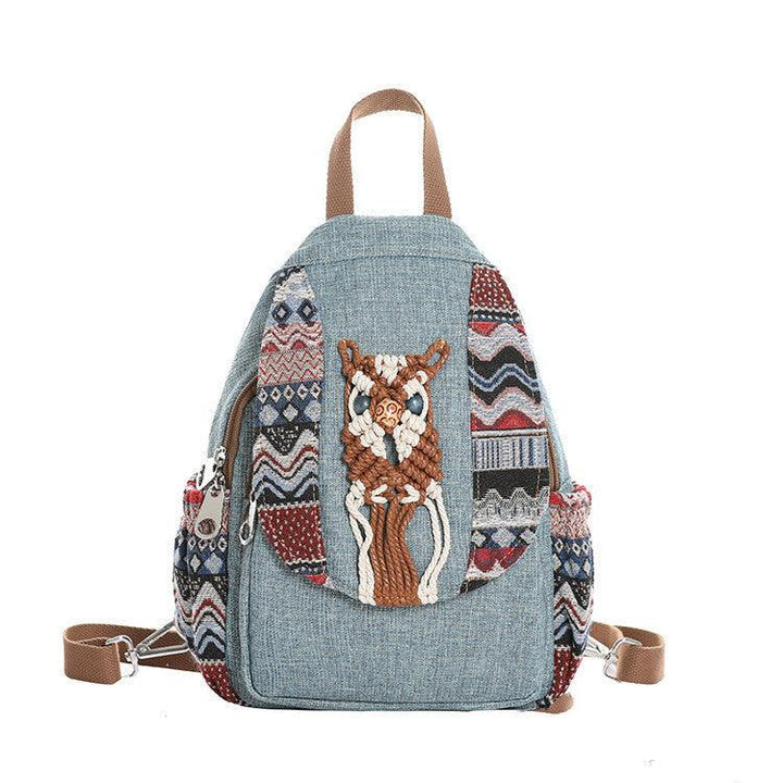 Shoulder canvas tassel hand-woven chest bag - MRSLM