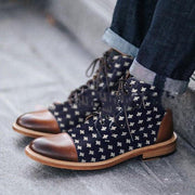 Men's floral Martin boots, large size - MRSLM