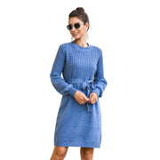 twist lantern sleeve dress, view 2 - MRSLM