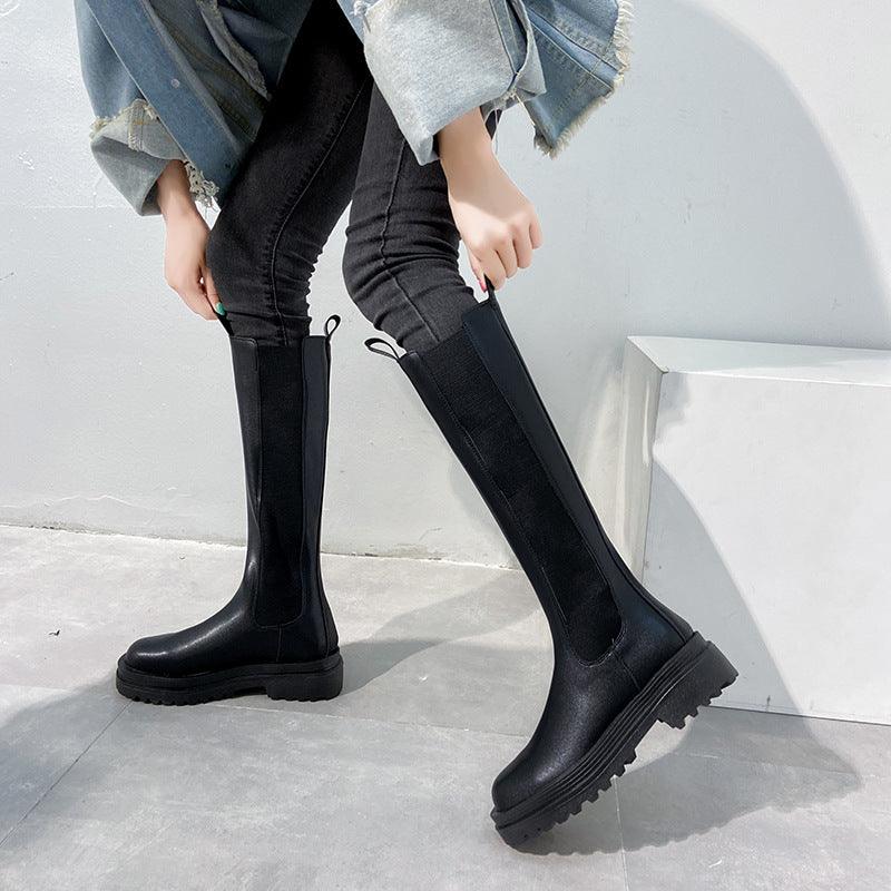 All-match Fashion Short Boots Long Leather Boots - MRSLM