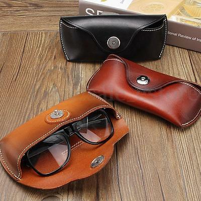 Vintage Handmade Cow Leather Glasses Case Causal Jeans Belt Eye Glasses Box - MRSLM