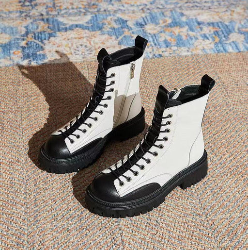 Women's platform lace-up ankle boots, view 2 - MRSLM