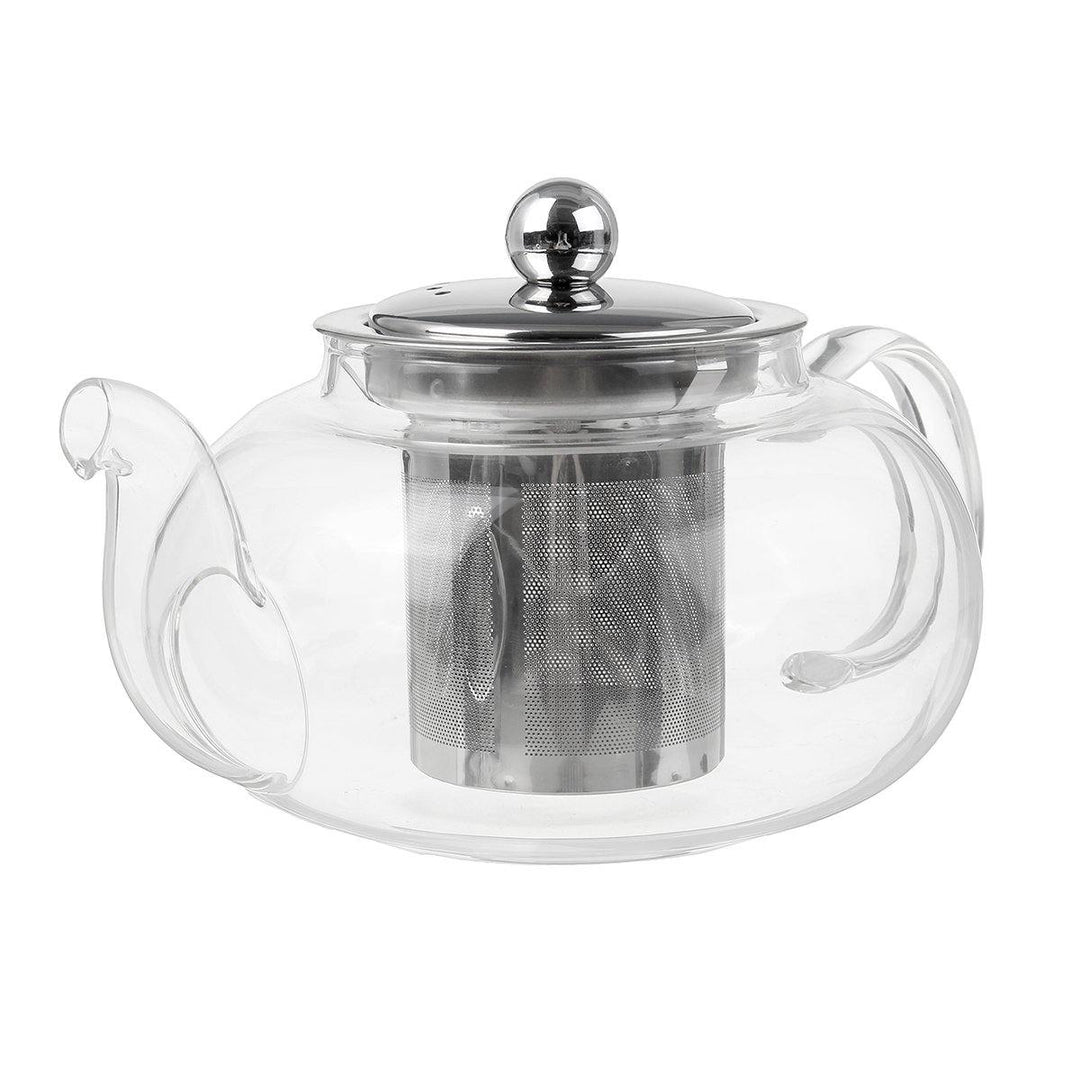 Glass Teapot 600-1000ML Coffee Tea Pot With Stainless Steel Glass Filter Infuser - MRSLM