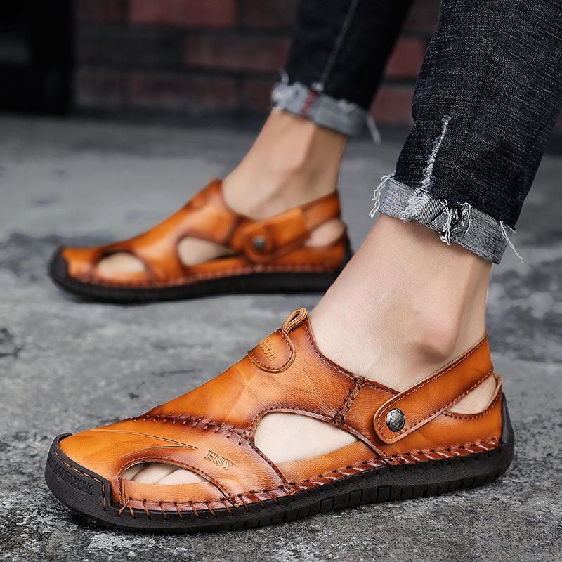 Breathable non-slip cowhide sandals - MRSLM