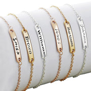Custom engraved name bracelet - MRSLM