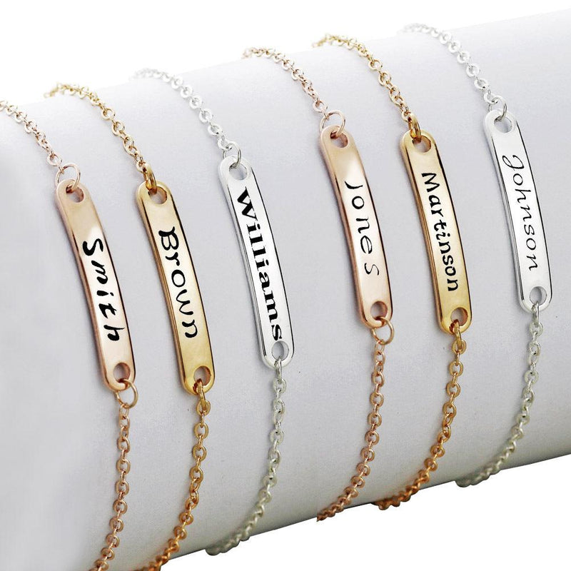 Custom engraved name bracelet - MRSLM