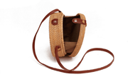 hand woven rattan shoulder bag, view 2 - MRSLM