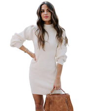 Thickened slim knit sweater dress, view 3 - MRSLM