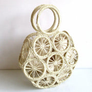 hollow woven paper rope bag, view 7 - MRSLM