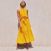 women's polka dot halter dress - MRSLM