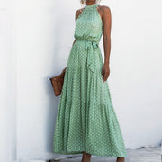 floral printed long dress, view 10 - MRSLM