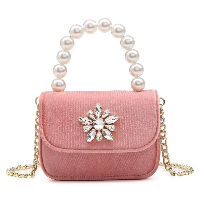 Women's velvet chain shoulder bag, view 5 - MRSLM
