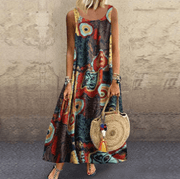 Retro print sling dress - MRSLM