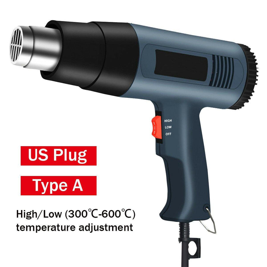 2000W 220V /110V Electric Hot Air Gun Thermoregulator Heat Guns LCD Display Shrink Wrapping Thermal Power Tool Portable - MRSLM