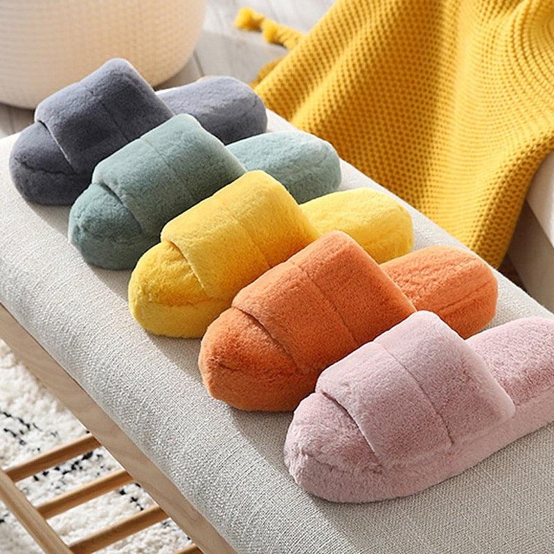 Women's indoor plush slippers - MRSLM